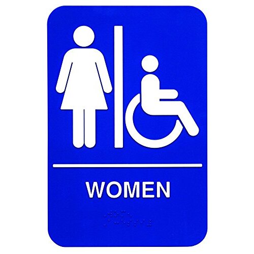 ADA Compliant Braille Women Sign